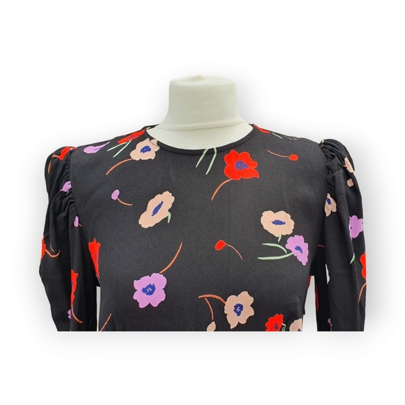 M&S X Ghost Floral Midaxi Midi Tea Dress Size 12 Christine Lampard Loose Women - Picture 4 of 15